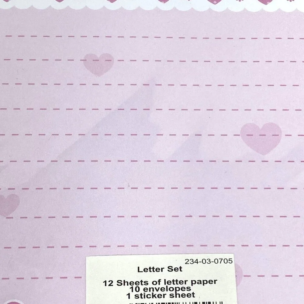 Hello Kitty Letter Writing Set Paper Envelopes Stickers Pink School Learning